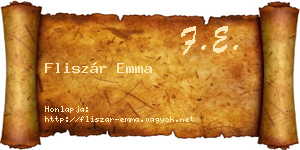 Fliszár Emma névjegykártya