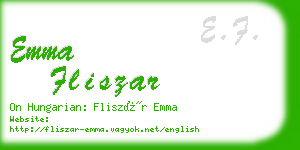 emma fliszar business card